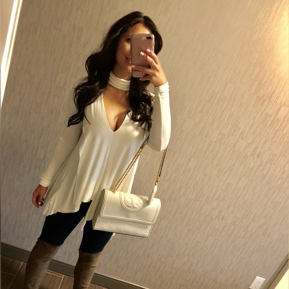 Free People Uptown Ivory Tunic Lightweight Flowy Size XS